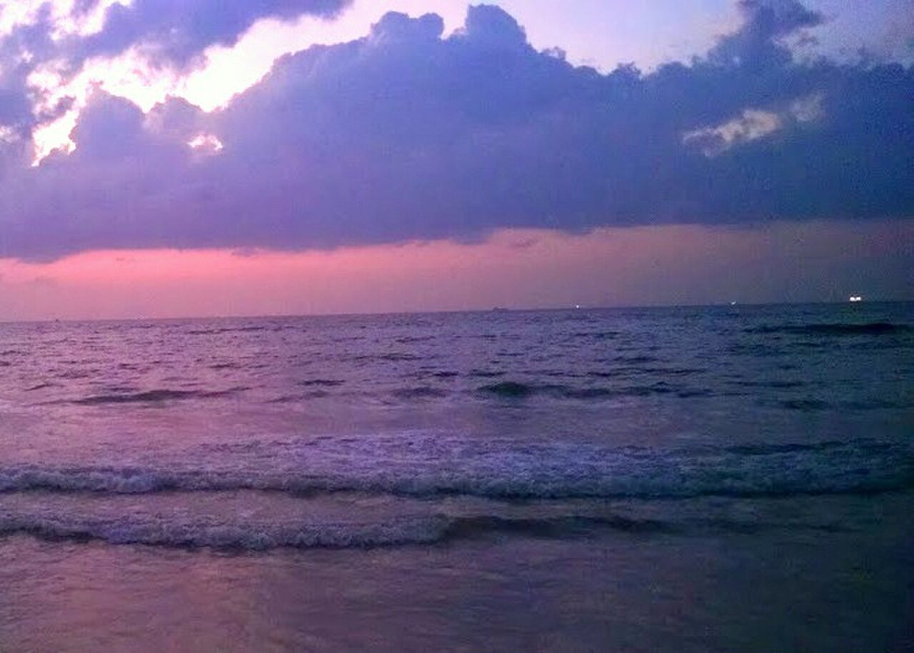 Sunset over a beach on the Dakshina Kannada coast